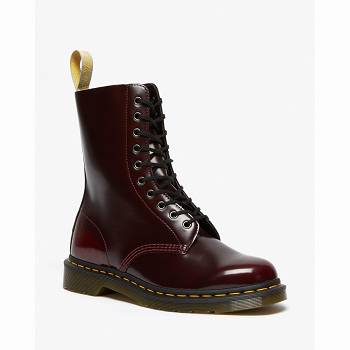 Dr Martens Női Vegan 1490 Mid Cut Calf Bakancs Bordó